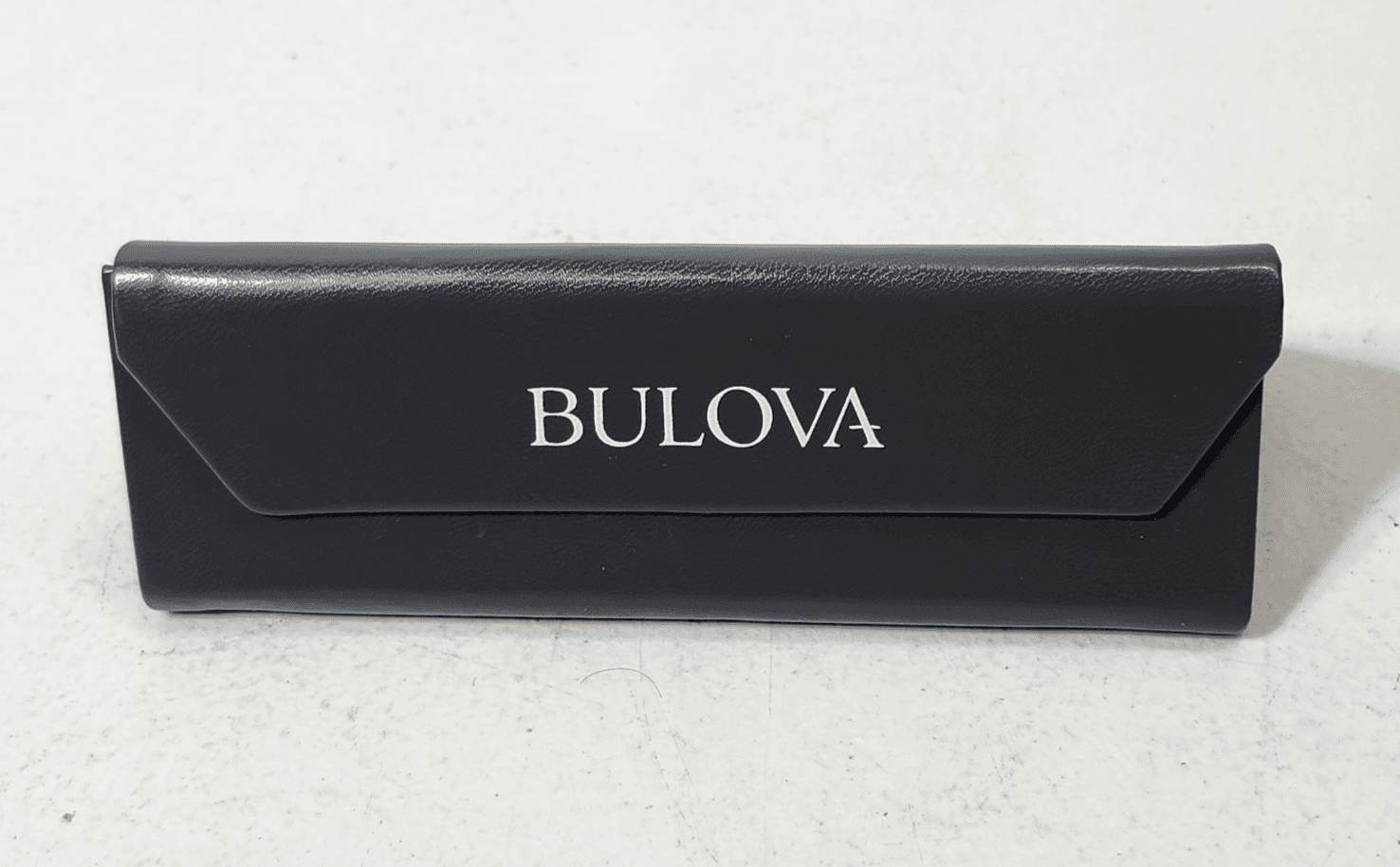 BULOVA Eyeglasses Sunglasses CASE ONLY Triangular Gray with Magnetic Closure