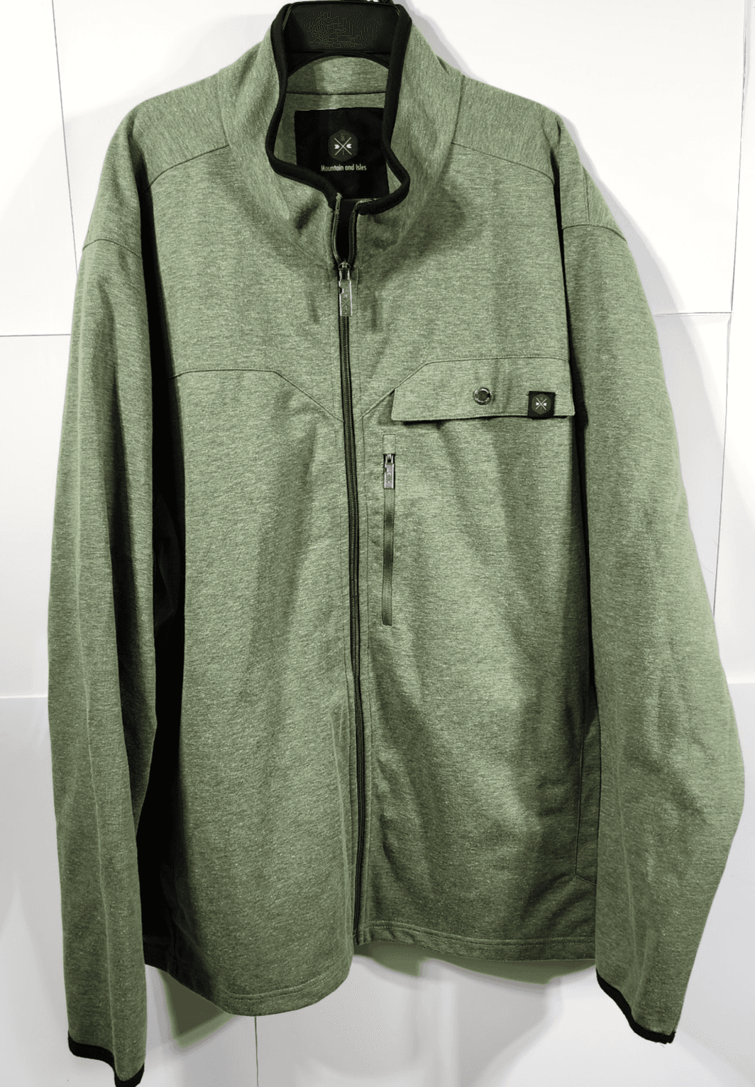 Mountain And Isles Mens Size XXL Lightweight Full Zip Jacket Green