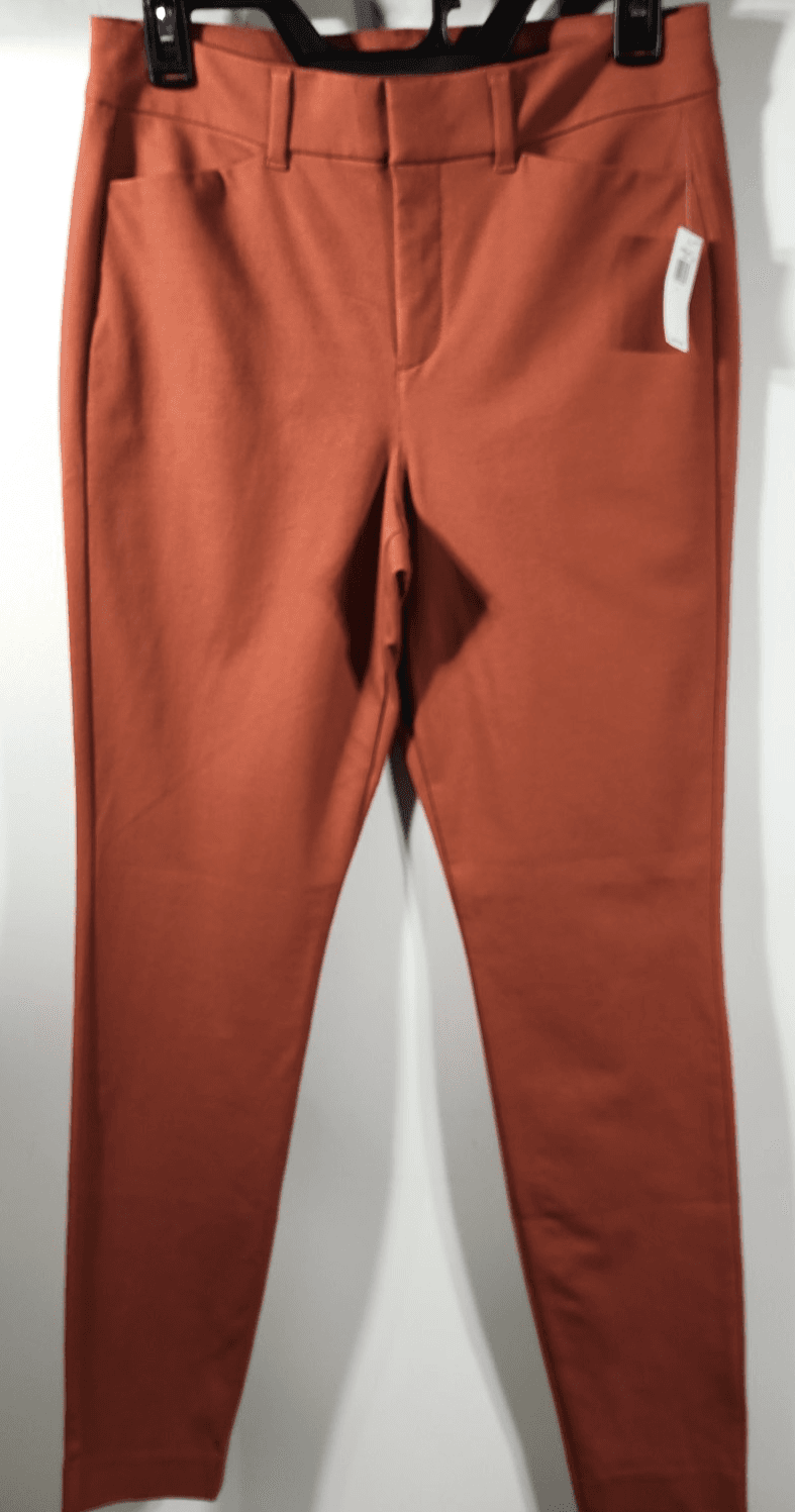 Old Navy Women's High Rise Pixie Skinny Pants Size 4 Orange NEW