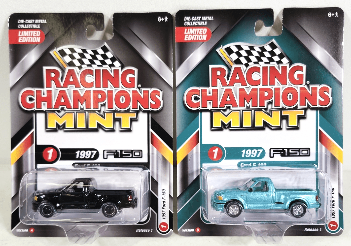 Racing Champion Mint 1997 Ford F-150 1/64 Truck Version A&B Lot Of 2 Diecast