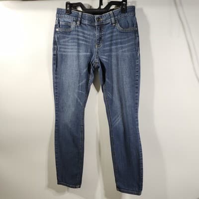 Liz Claiborne Women's 6 Classic Skinny Jeans Blue Stretch Denim Mid Rise
