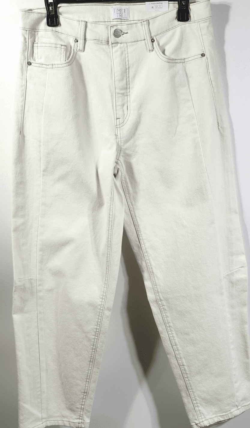 Womens Size 10 Time And Tru Barrel Jeans High Rise Bottoms Pants NEW