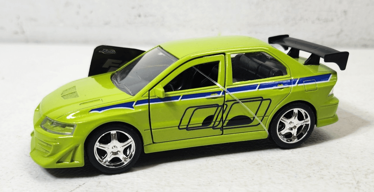 Jada 1/32 Scale Fast & Furious Brians Mitsubishi Lancer Evo VII Lt Green Car