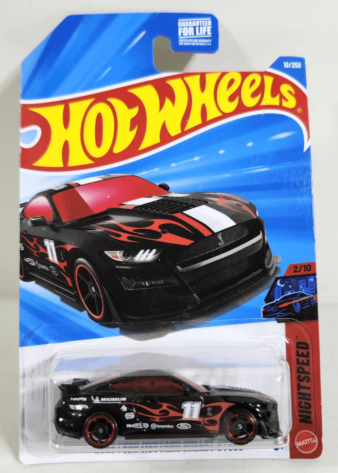 Hot Wheels 2020 Ford Mustang Shelby GT500 Nightspeed Black Car 1/64 Toy NEW