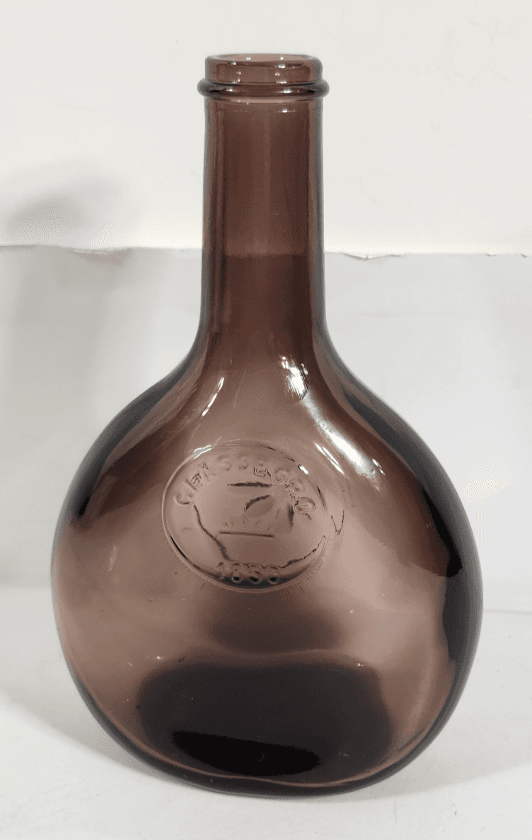 Vintage Wheaton Glassboro Deep Amethyst Purple Bottle 9" Home Bar Decor