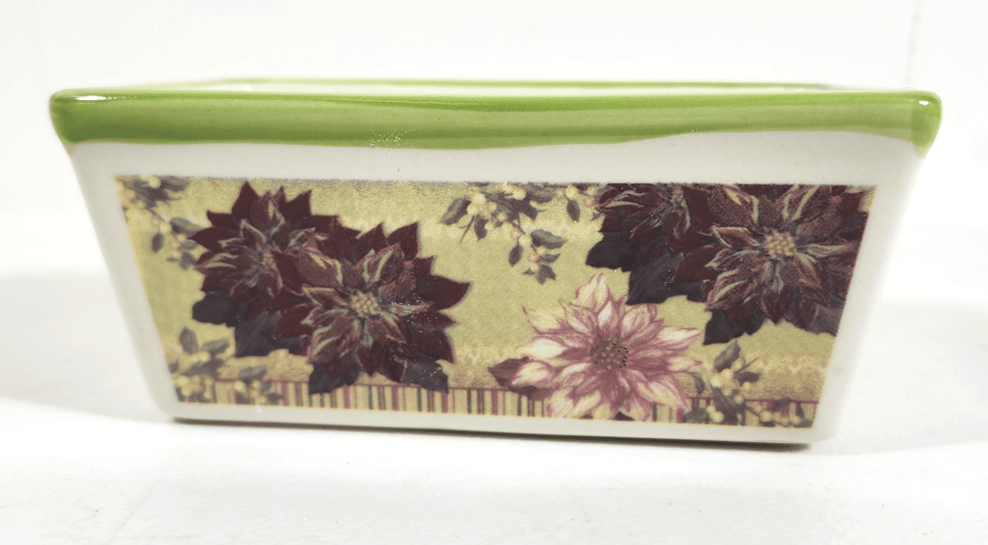 Nantucket Mini Loaf Pan Decorative Holiday Scene 5.5" X 3.5"