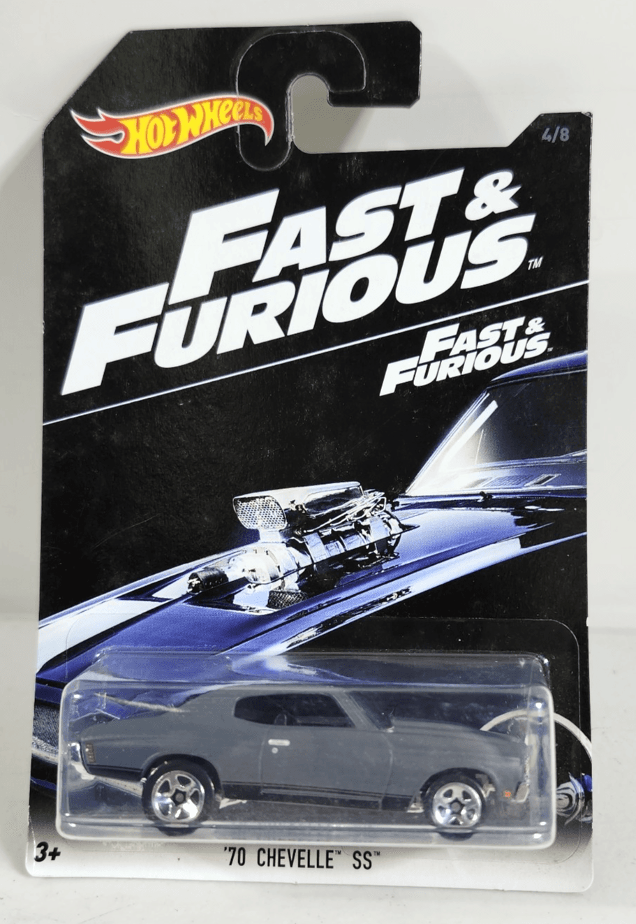 Hot Wheels Fast & Furious 1970 Chevrolet Chevelle SS Gray 1/64 Car Toy NEW