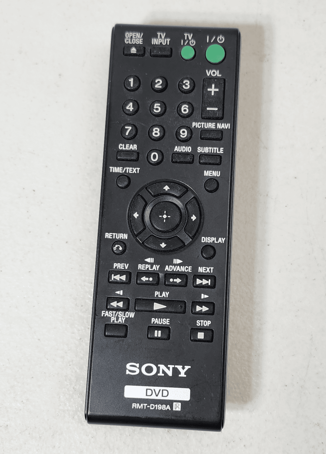 Sony RMT-D198A DVD Remote Control Black OEM