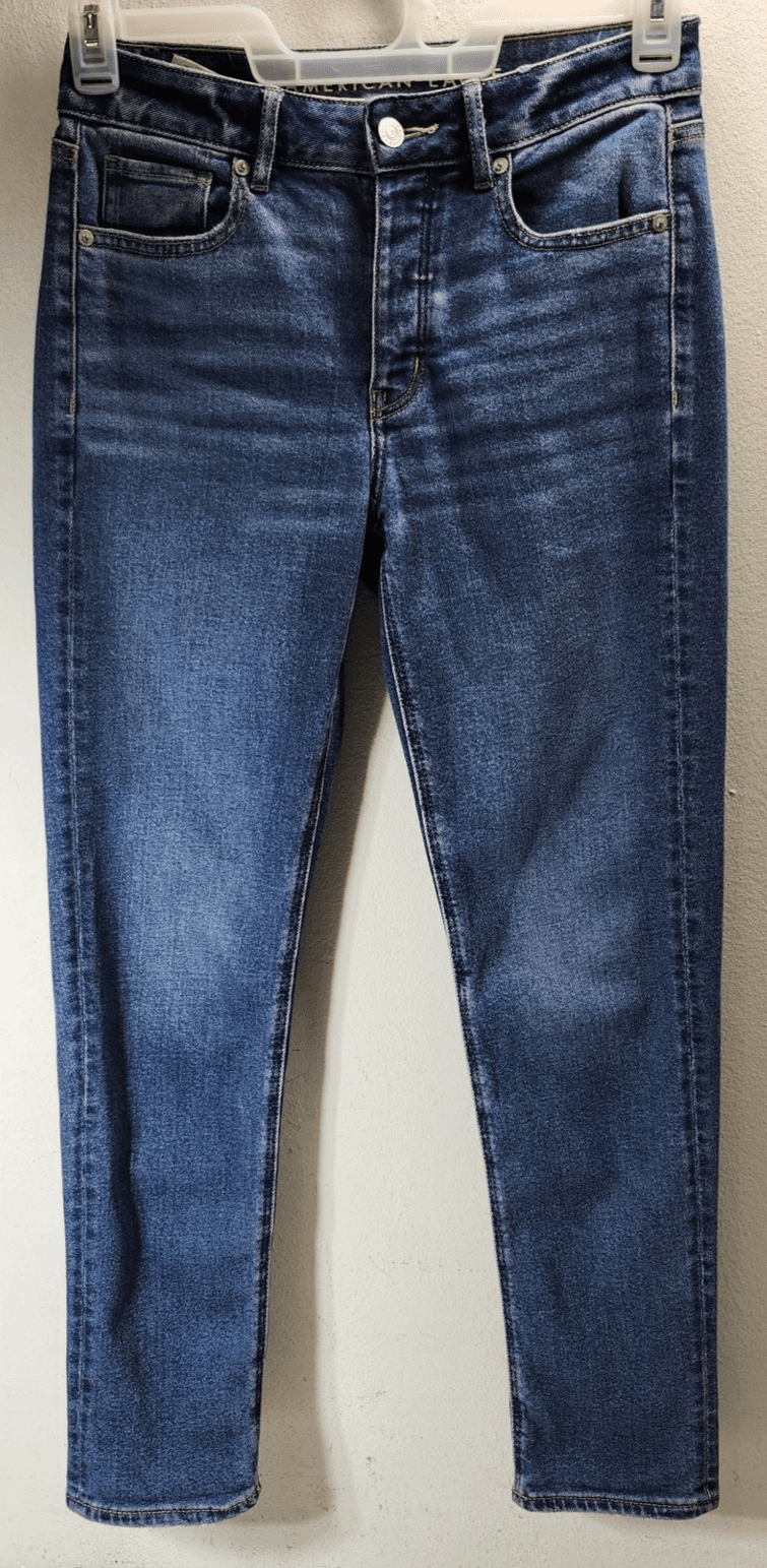 American Eagle Tomgirl Jeans Womens Size 00 Blue Denim Pants