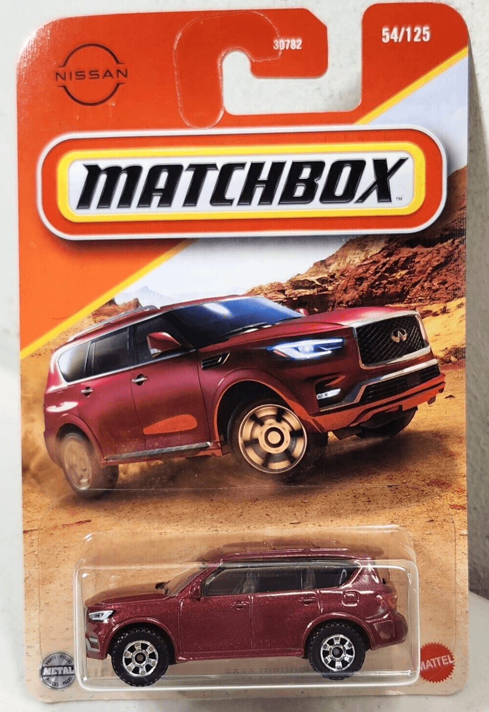 Matchbox 2022 Infiniti QX80 Red Car 1/64 Toy Vehicle Mattel NEW