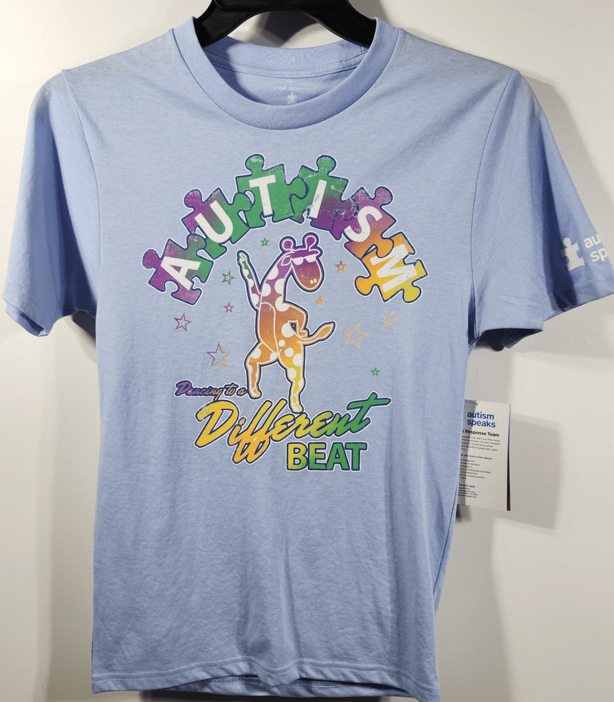 Autism Men's XS T-Shirt Blue Short Sleeve Tee Graphic NEW