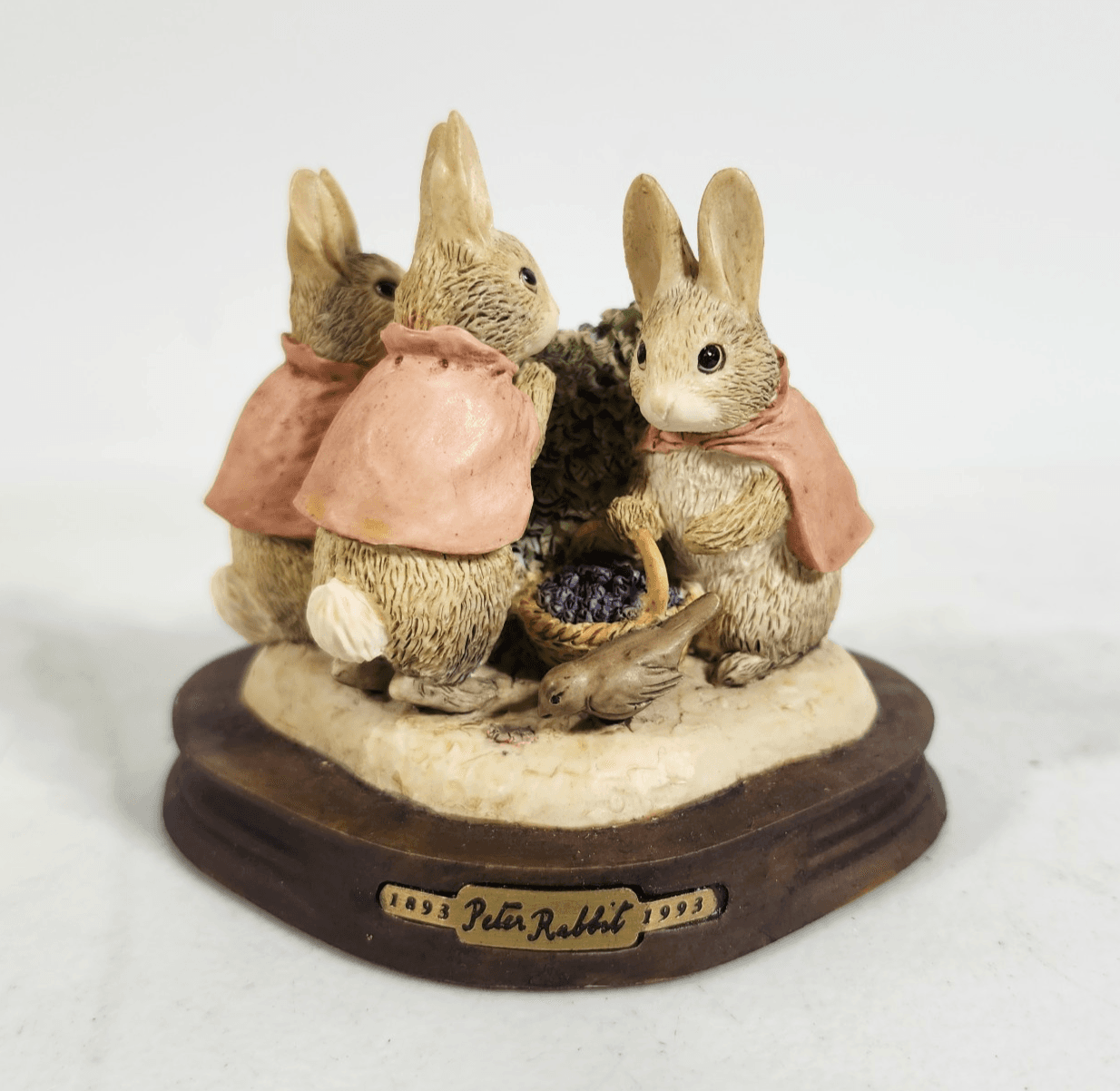 Beatrix Potter Peter Rabbit Border Fine Arts Figurine Statue Home Decor W/Box