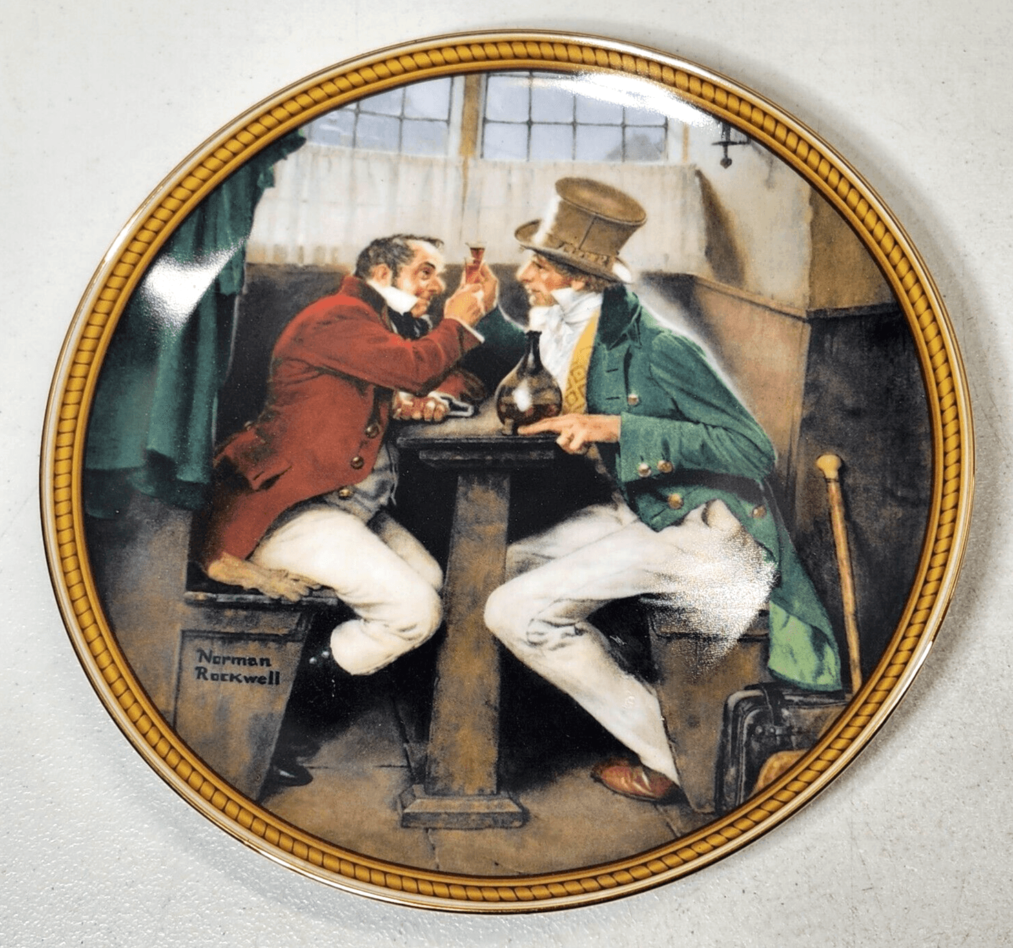 Rockwell's Colonials Series Collector Plate "Clinching The Deal" 1987 #5695B