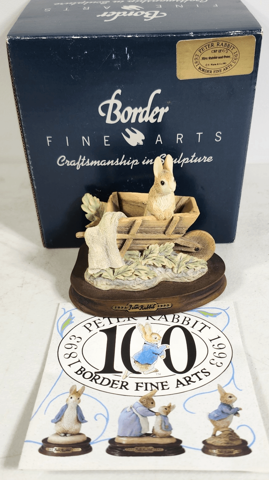 Beatrix Potter Peter Rabbit Border Fine Arts Figurine Statue Home Decor W/Box