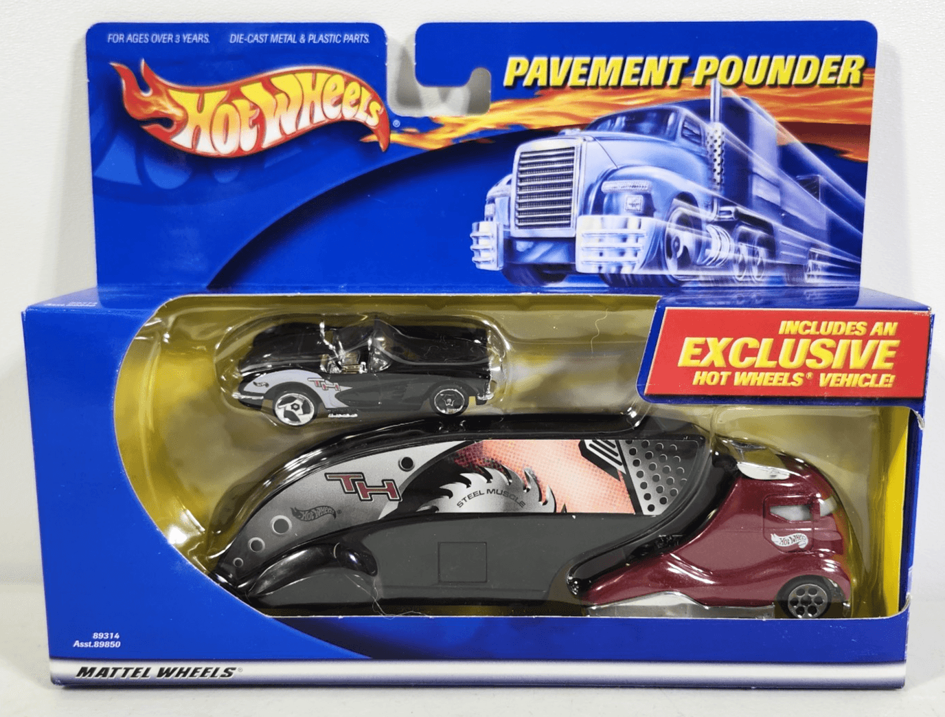 Hot Wheels Pavement Pounders '58 Chevy Corvette Treasure Hunt Car 1/64 Toy NEW