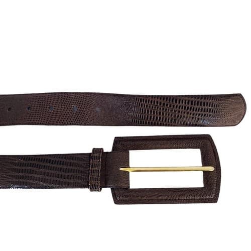 Vintage Brown Belt Genuine Leather Textured Elegant Old Money Fall Winter 1990’s
