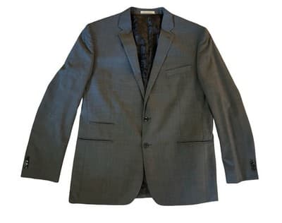 48 Long Modern Slim Fit Joseph Abboud 120’s Gray Men’s Sports Coat Blazer Jacket
