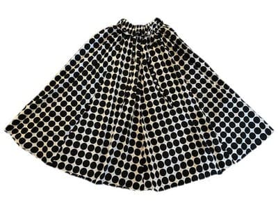 Vintage Huge Sweep Long Maxi Skirt Rockabilly Full Skirt Cotton Polka Dot Retro