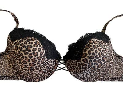 34C Lily Of France Vintage Bra Leopard Animal Print Lingerie Pinup Rockabilly