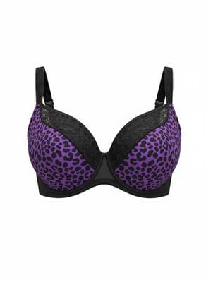 40DDD Cacique Bra Lingerie Purple & Black Volup Pinup