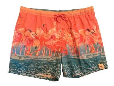44-46 No Boundaries 2XL Men’s Swimsuit Shorts Trunks 6” Inseam Coral Flamingo