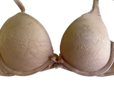 Victorias Secret Beige Blush Push Up Bra 34B Body By Victoria Lace Cups Lingerie