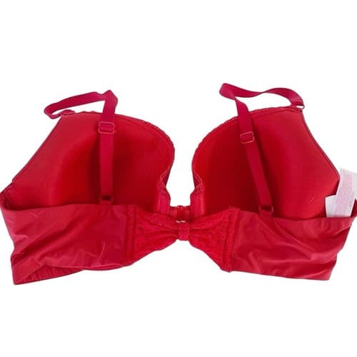 34D Victoria’s Secret Bra Red Perfect Coverage Sexy Bow Back Lingerie Soft 🎀