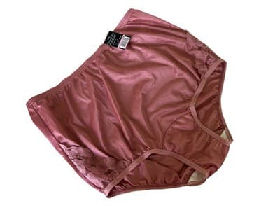 Vanity Fair NWT Panty 6 Medium Rose Malibu Mauve Lace Perfectly Yours Brief
