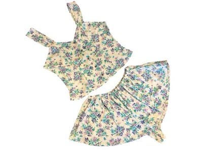 1980’s 1990’s Vintage Babydoll Floral Lingerie Pajama Set Coquette Flowy Sweet