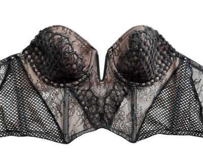 34B Black & Nude Victorias Secret Corset Crop Top Bustier Sexy Lingerie Bra
