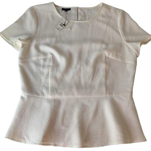 Talbots Peplum Top Nwt 8 Cream Blouse Shirt New