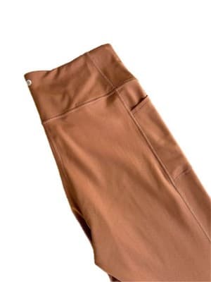 XL VICTORIAS SECRET BROWN STRETCH LEGGINGS WOMENS WITH POCKETS