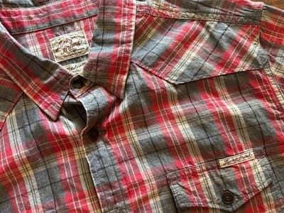 Lucky Brand Men’s Medium Plaid Cotton Shirt Country Farm Western Top Casual