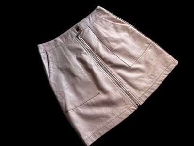 Nastygal Pastel Pink Leather Pleather Vegan Mini Skirt Kawaii Angelic Size 4