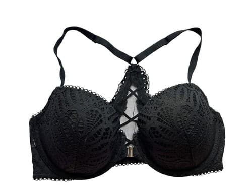 34D Lined Demi Bra Victorias Secret Bra Bralette Black Dream Angels Lingerie