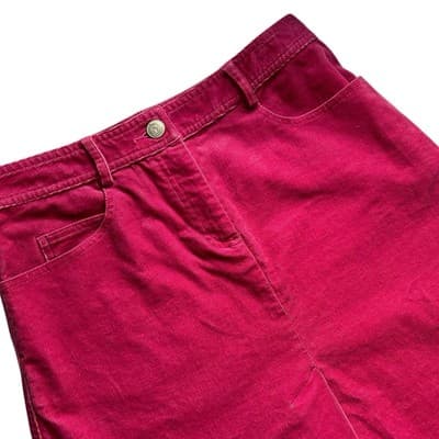Vintage White Label Lilly Pulitzer Pink Corduroy Skirt 30” Waist Preppy College