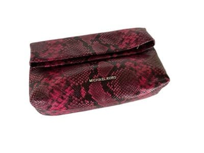 Michael Kors Snakeskin Clutch Purse Handbag Bag Slouchy Holdover Python Snake