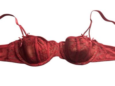 Adore Me Rust 32B Bra Bow Accents Push Up Bralette Lingerie Floral Lace