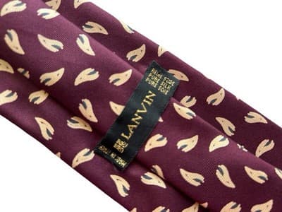 Vintage LANVIN Silk Tie Old Money Classic Elegant Luxury Menswear Made In Italy
