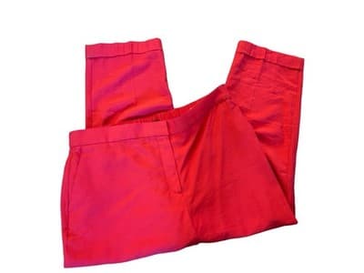 Ann Taylor Factory XXL Women’s Red Pants Cuffed Spring Summer Stretch Waist