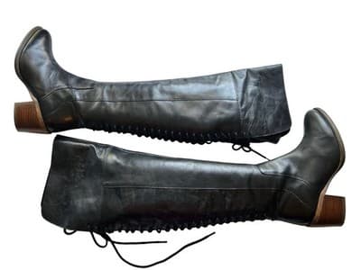 8 Vintage Y2K Lace Up Corset Boots Over The Knee Fairycore Renaissance Festival