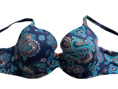 40C Bra Soma Floral Blue Lingerie Floral Paisley Print Embraceable Full Coverage