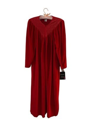 NWT NOS Size M Vintage Vanity Fair Housecoat Robe Zip Front Grannycore