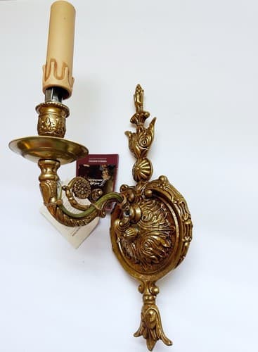 Federico Martinez Spain Vintage WALL SCONCE Electric LIGHT Fixture $290 Regency