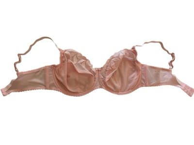 38FF FANTASIE Pink Embroidered Appliqué Lace Bra Coquette Volup Lingerie
