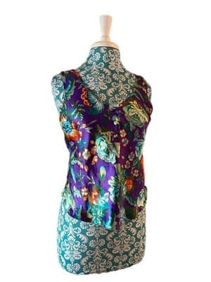 Vintage Victoria’s Secret Gold Label Camisole Shiny Glossy Satin Purple Teal S