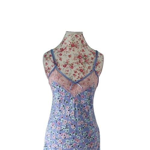 Jones New York Nightie Small Angelic Floral Babydoll Lace Lingerie Cottagecore