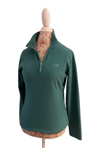 North Face Fleece Jacket Aqua Green Soft XS/S Pullover Sweatshirt