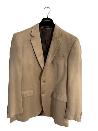 Ralph Lauren Men’s Sport Coat Beige Brown Tan Ultra Suede Jacket Blazer 46 Chest