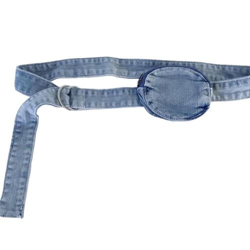 Vintage Acid Washed Denim Blue Jean Fanny Pack Coin Purse Pouch Adjustable Belt